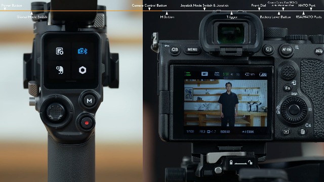 DJI Ronin-SC Gimbal Stabilizer 3-Axis, Voor Mirrorless Camera Handheld Stabiliser Compatibel Met Sony Panasonic Lumix Nikon Canon, Tot 2Kg Laadvermogen, Zwart