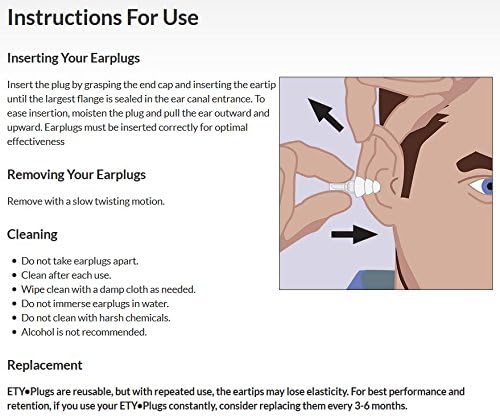 Etymotic Research ER20 High-Fidelity Earplugs (Concerts, Musicians, Airplanes, Motorcycles, Sensitivity and Universal Hearing Protection) - Standard and Large Combo Pack