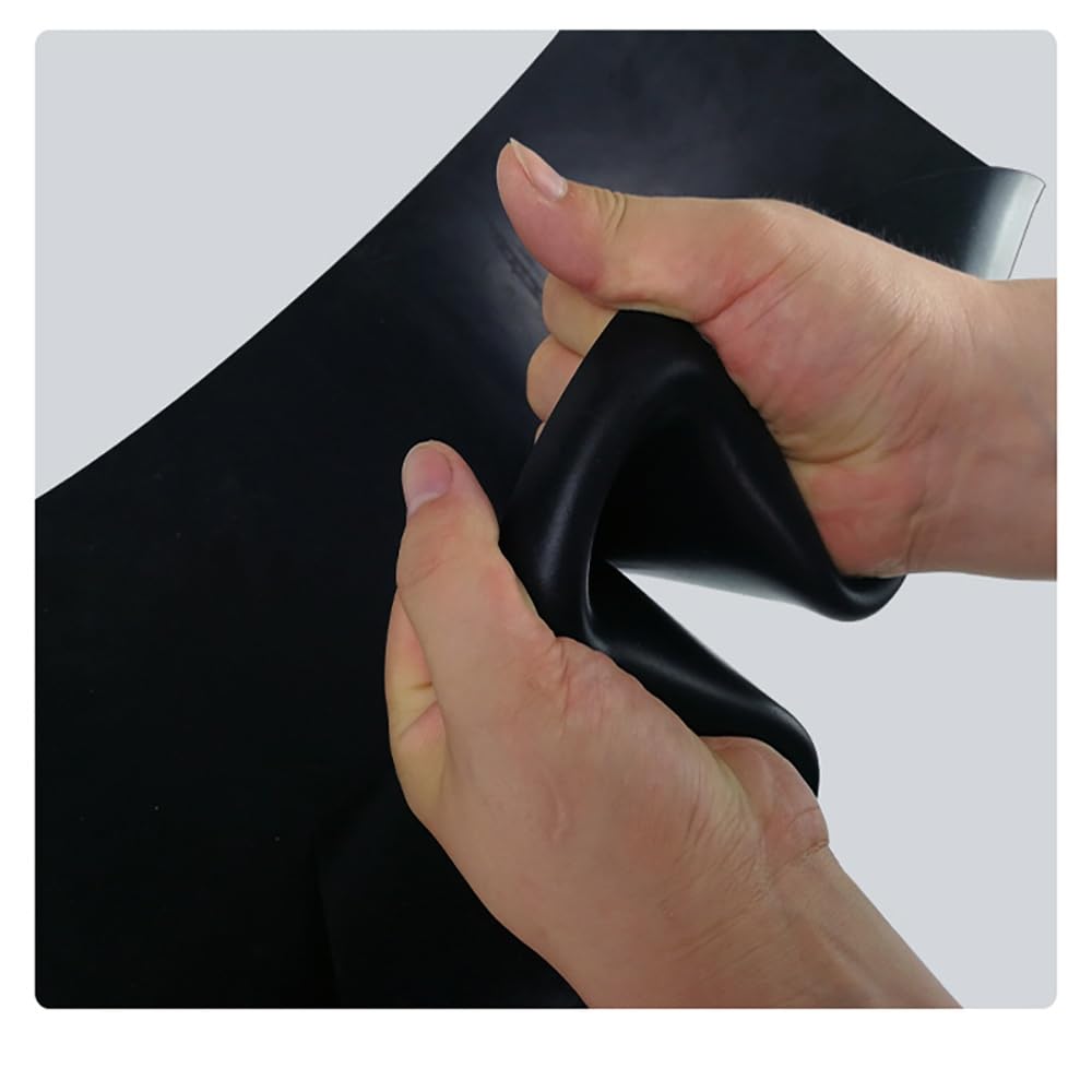 500x500mm Feuille de Caoutchouc NBR Nitrile Buna - Épaisseur 1/2/3mm, Joint Noir Résistant à l'Acide/Huile/Alcali pour Industrie/Chimie/Isolation (Résistant à l'Usure & au Vieillissement)(3mm thick)