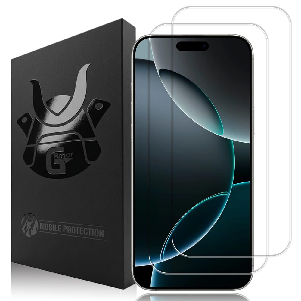 2 Pack Glass Screen Protector for iPhone 16 Pro