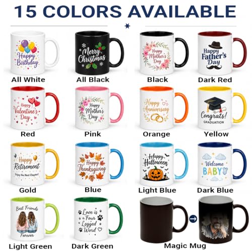 ImvivPrint Personalized Coffee Mug 11/15oz, Custom Photo & Text Cup - Image 4