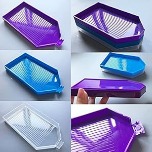 Freenfitmall Diamond Painting Tray, Diamond Painting Accessoires Tray Organizer voor volwassenen, Multi-Boot Houder voor lade Jar Containers, Diamond Painting Tools Kits voor Craft Arts. (3 stuks, groen)