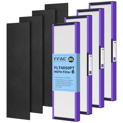 Image of FLT4850PT HEPA Filter B Pet Replacement | Compatible with GermGuardian AC4850PT AC4825 AC4825E AC4800 AC4900 AC4850 Air Purifier, 4 True HEPA & 4 Pre-Filters
