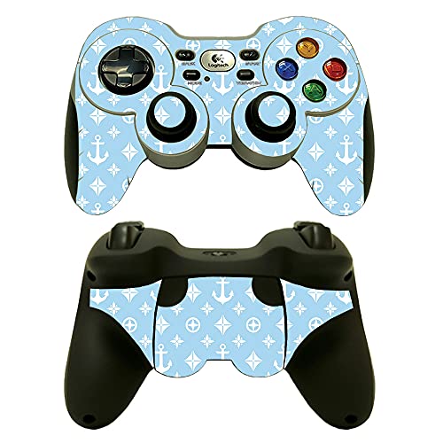 MightySkins Skin Compatible with Logitech Wireless Gamepad F710 - Baby Blue Designer | Protective, Durable, and Unique Vinyl Decal wrap Cover | Easy to Apply and Change Styles | Made in The USA