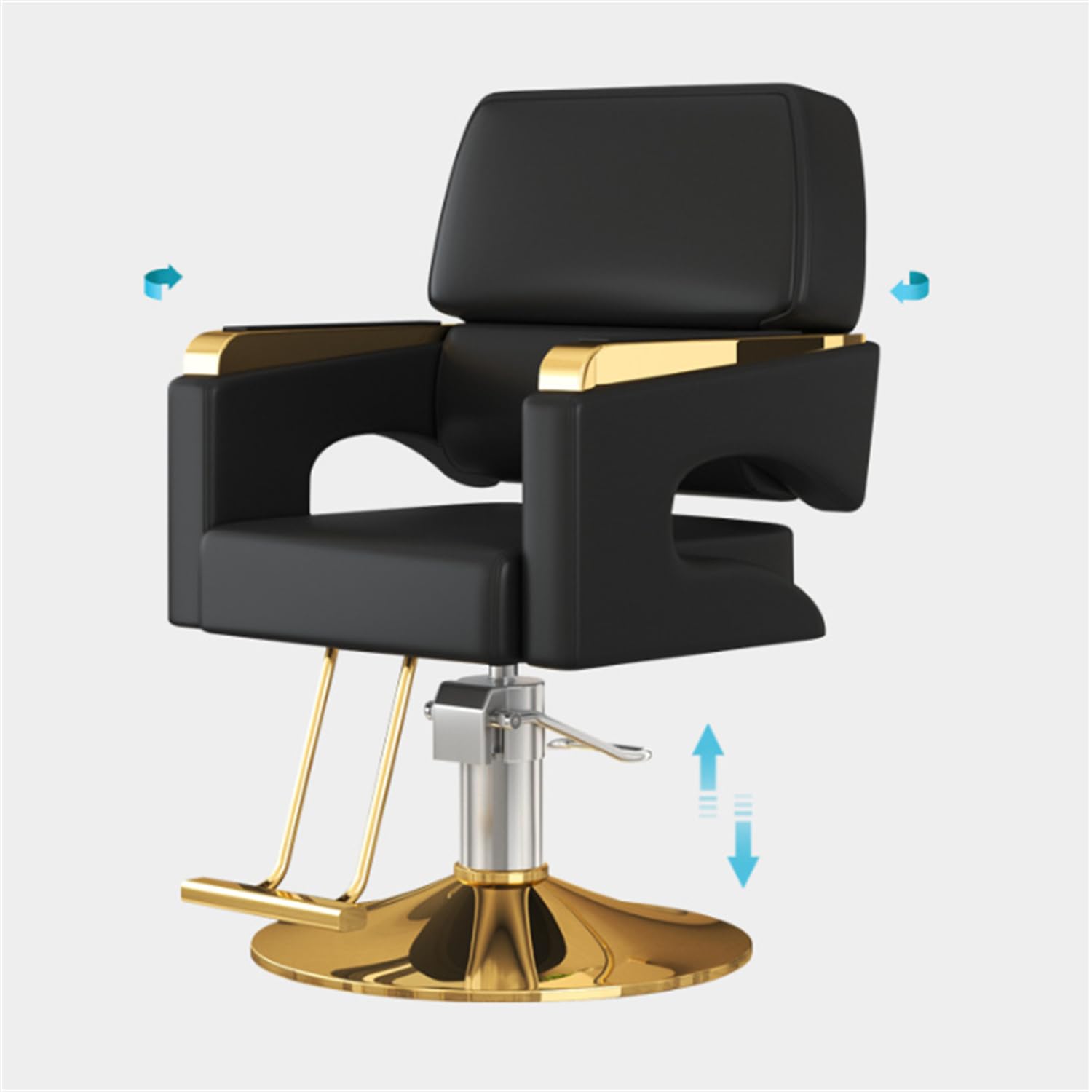 Sillas de barbero, Silla de barbero hidráulica - Silla de salón Resistente con Giro de 360°, Silla de SPA con Ruedas para Uso Profesional en barberías y peluquerías, diseño Elegante y cómodo