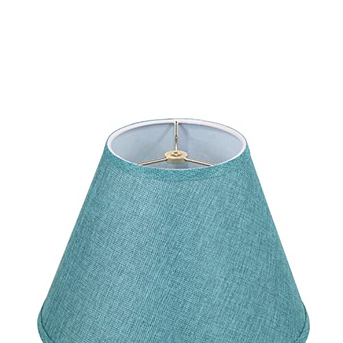 Image of Aspen Creative 32078A Transitional Empire Shape Spider Construction Lamp Shade in Teal, 6 inch Top x 12 inch Bottom x 9 inch Slant
