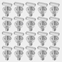 20 Stück Hammerkopfschrauben Set, T Schrauben mit Sperrzahnmuttern M8 x 20 mm Edelstahl A2-70 Flanschmuttern M8 Schrauben für PV Solar Montageschienen Photovoltaik Gewächshaus