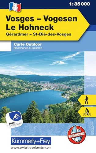 Kümmerly+Frey Outdoorkarte Vogesen / Vosges, Le Hohneck 1:35.000: Mit Gérardmer und St-Dié-des-Vosges. Touren für Wanderer, Biker und mehr! Wetterfest und leicht lesbar