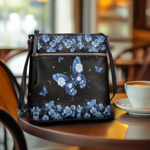 PU Crossbody Bags for Women Large Multiple Pockets Bag Fashion Sling Hobo Bag with Zipper for Working Shopping3