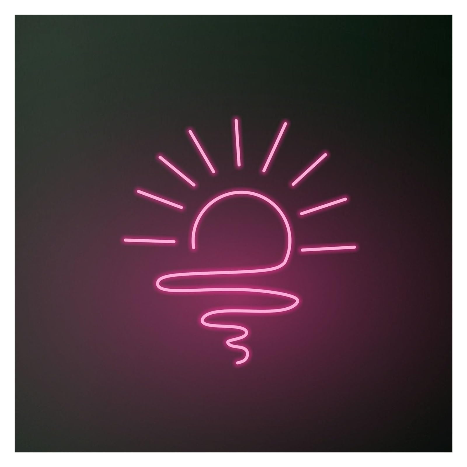 RONGCH Hanging Art Neon Signs Sunset Neon Sign, Suitable for Home Wall Decor with Brightness Adjustable 45cm(C)