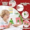 Qyeahkj 24 Sets Christmas Tree Party Favors Xmas Tree Wooden Painting Craft Kits for Kids Thank You for Coming Gifts Paint Craft Winter Party Supplies Merry Christmas Cards - Kids Birthday Gifts Bulk #2
