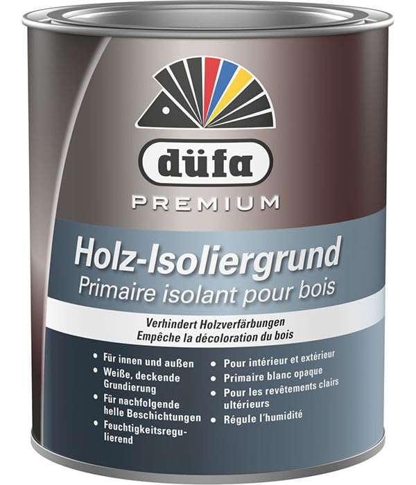 düfa Premium Holz Isoliergrund Weiß 2,5 Liter Holz-Sperrgrund │ Verhindert Holzverfärbungen