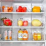 12 Pack Clear Plastic Storage Bins, Pantry Organizers and Storage, Clear Pantry Organizer Bins, Plastic Containers with Handle for Kitchen,Freezer,Cabinet,Closet,Bathroom Under Sink Storage - Image 3