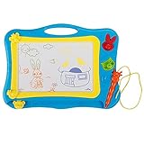 Aweoods Magnetic Drawing Board Doodle for Kids Sketch Writing Board Learning Toys for Children's Gift(Blue)