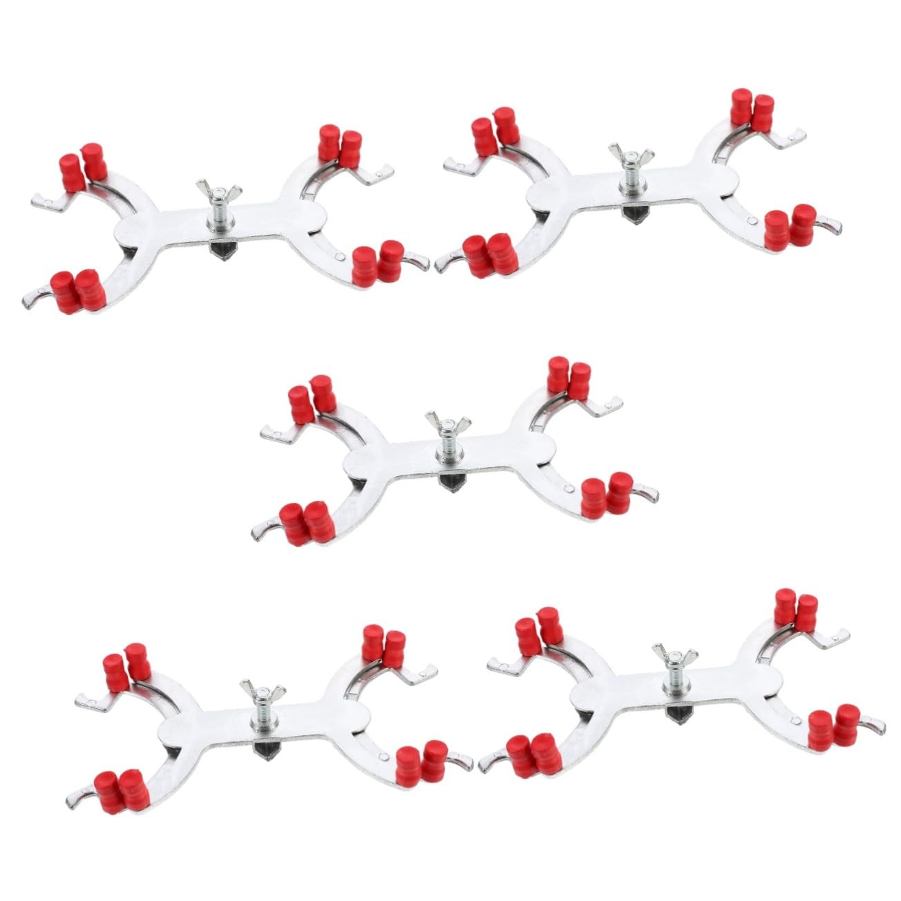 Cabilock 5 Piezas Abrazadera de Aluminio para Bureta Clip para Titulación Laboratorio Ligera y Resistente Sujeción Segura sin Obstruir Graduación Accesorio para Mesa de Titulación