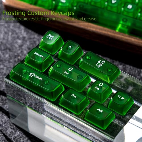 Image of Womier Green Jelly Keycaps, Clear Shine Through Keycaps Feel Forest