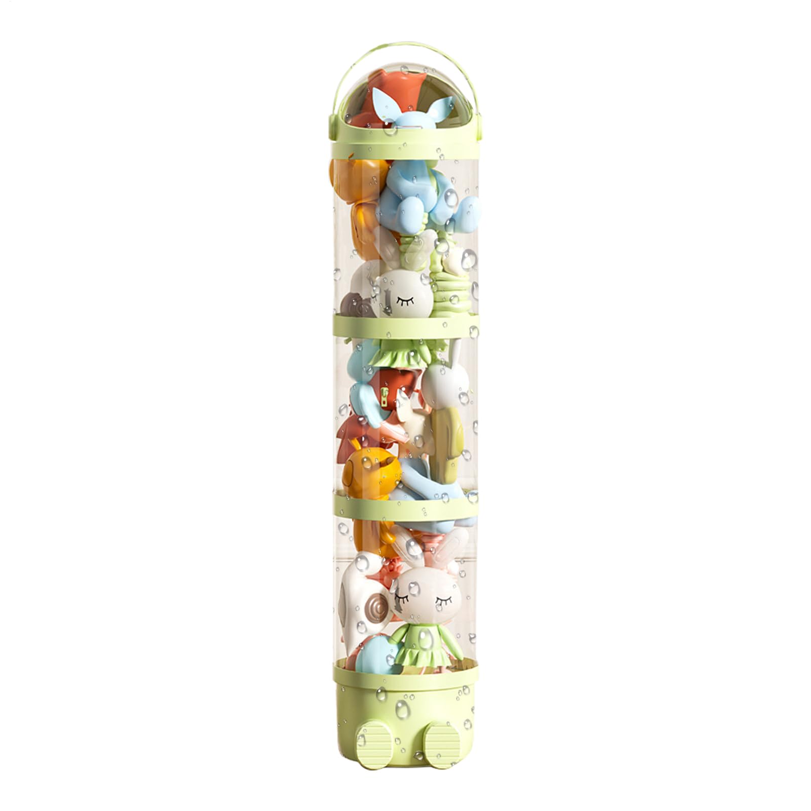 Cubo espositore per bambole a 4 , | Tubo portaoggetti verticale da 161,8 cm per giocattoli e bambole e organizer per sala giochi e camera da letto
