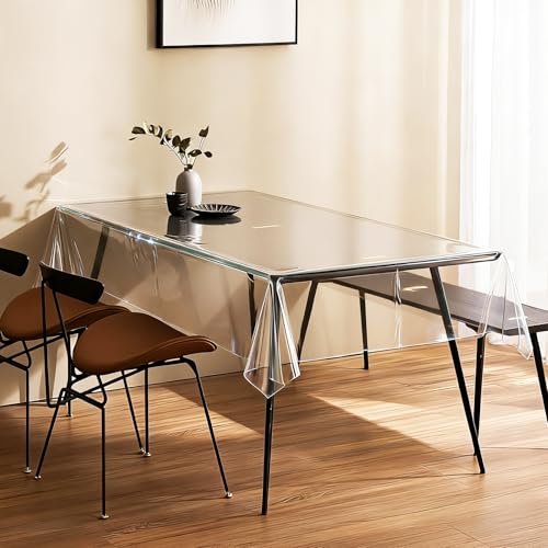 Tischdecke Transparent 180 x 140cm, Abwaschbar Durchsichtige Tischdecke,...