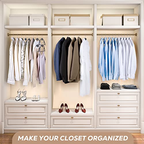 Taranch 123232 Plastic Hangers - Black Clothes Hangers No Shoulder Bumps & 360°Swivel Hook Thin Hangers Space Saving thumb #6
