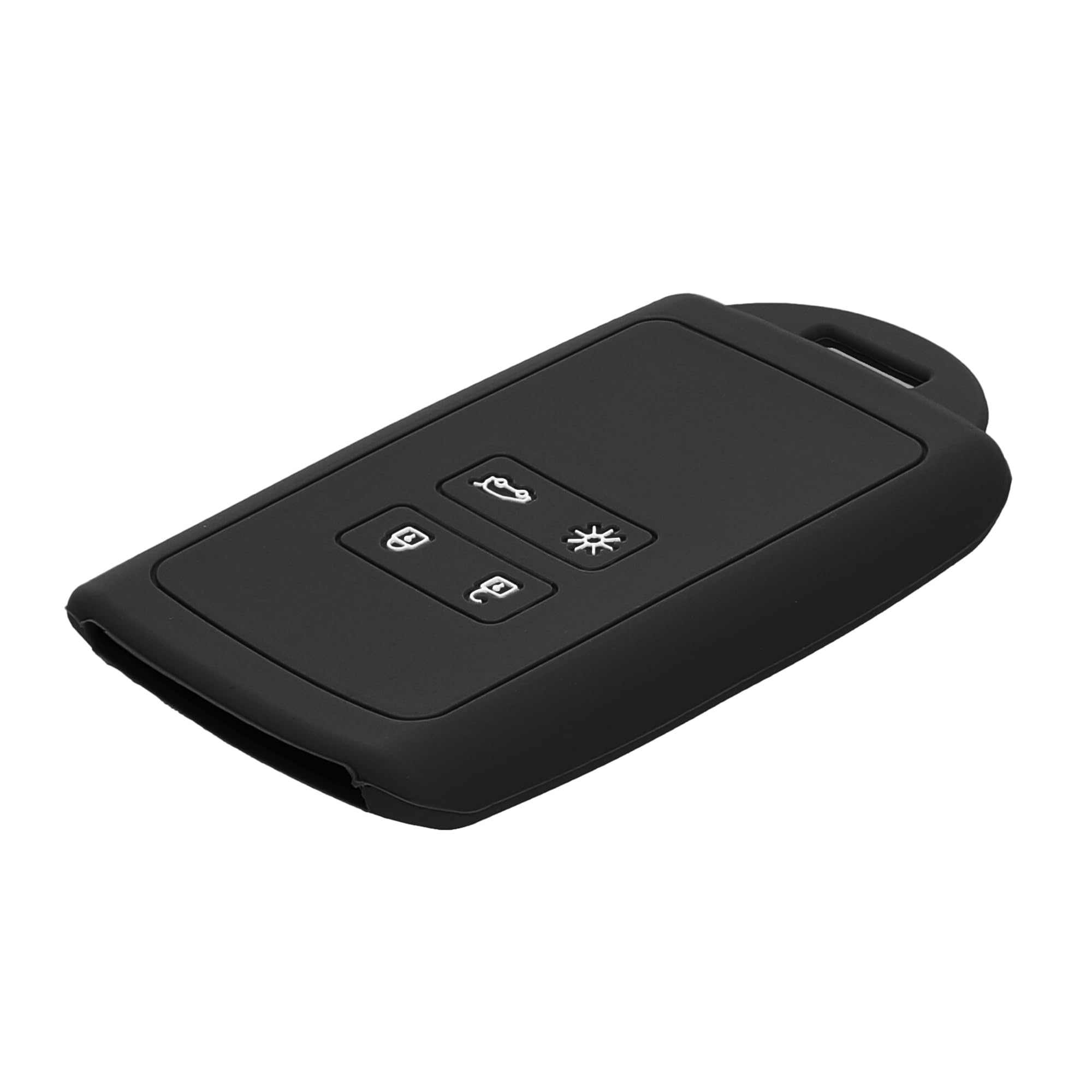 kwmobile Accessoire clé de Voiture Compatible avec Renault Smart Key 4- Bouton (Keyless Go Uniquement) - Coque en Silicone Souple avec Embout Porte- Clé - Vert Sapin
