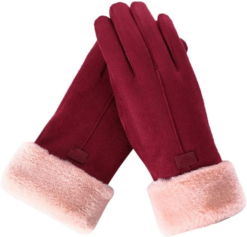 Women Autumn Winter Keep Warm Touch Screen Gloves Cycling Drive Windproof