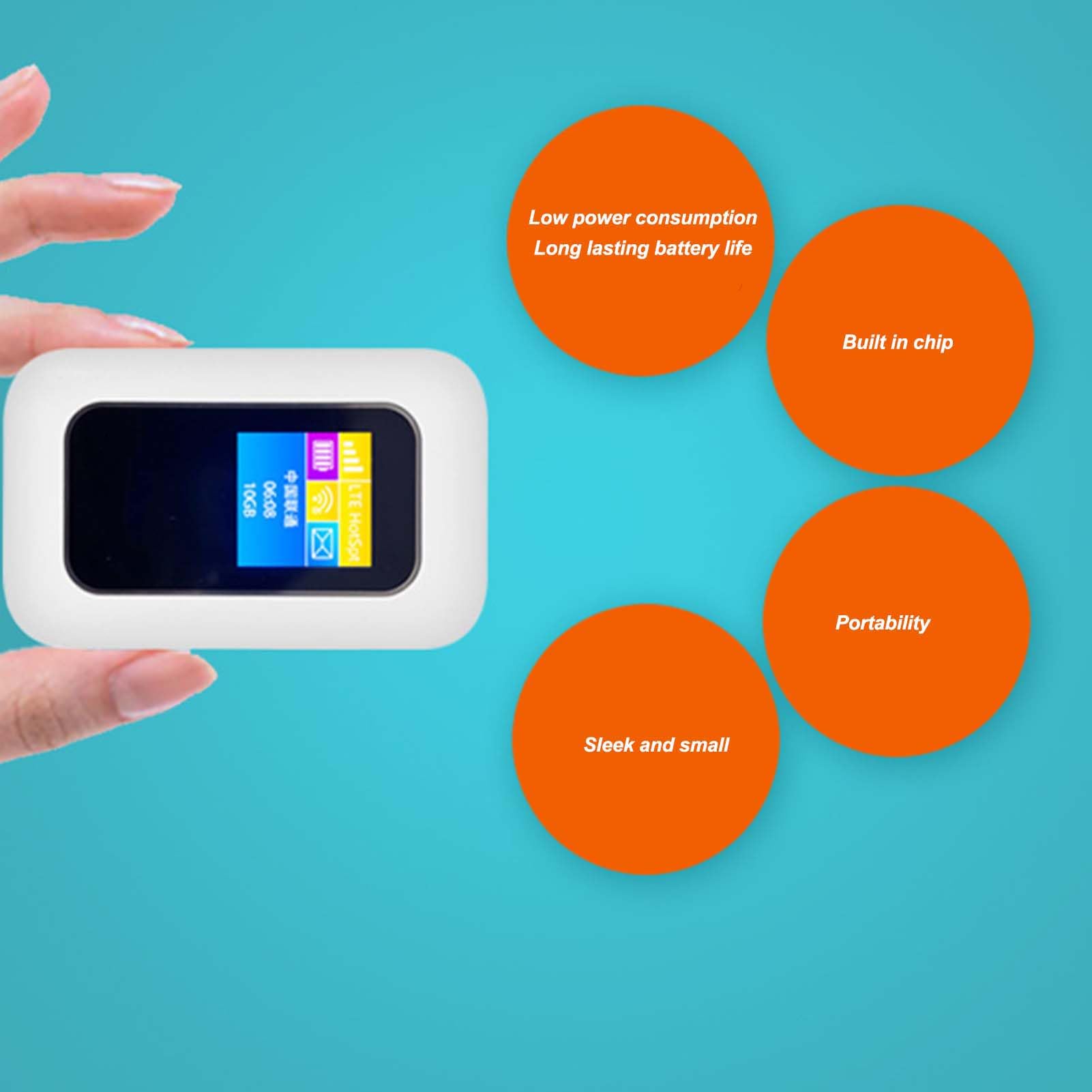 Routeur 5G 4G, Performances de Transmission élevées, Supporte plusieurs bandes, Compact et portable, Jusqu'à 10 utilisateurs, Écran intégré