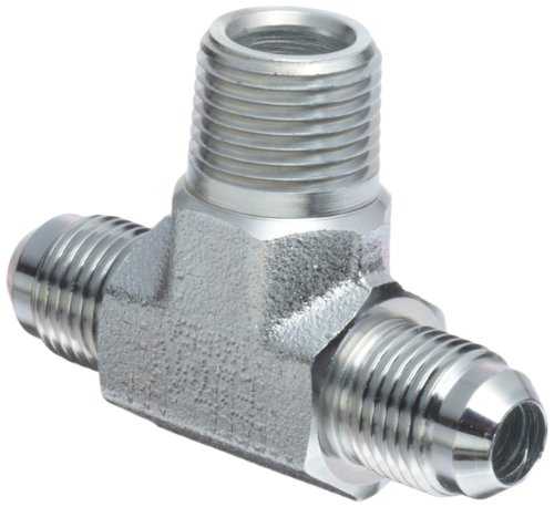 Eaton Aeroquip 2030-6-6S Male Branch Tee, Male 37 Degree JIC, JIC 37 Degree & NPT End Types, Carbon Steel, 3/8 JIC(m) x 3/8 NPT(m) End Size, NULL Tube OD, 3/8