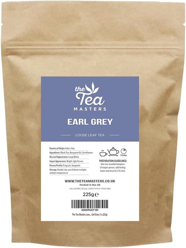 The Tea Masters Loose Leaf Tea - Earl Grey (1 x 225g)