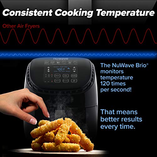 NUWAVE Brio 3-Quart Digital Air Fryer One-Touch Digital Controls, 6 Easy Presets, Precise - image 3
