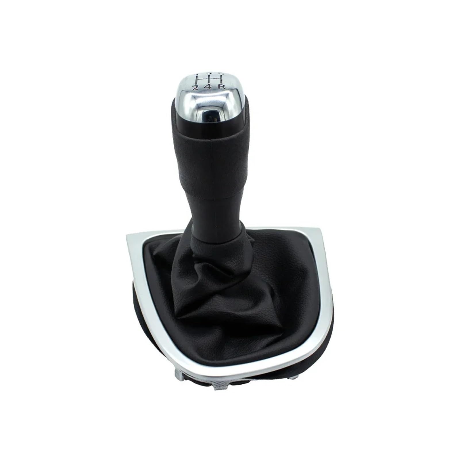 VAVGKDKPZB Shifter Lever Handle for Clio 4 IV 2012-2019 5/6 Speed Gear Shift Lever Knob Transmission(Chrome 5 Speed A)
