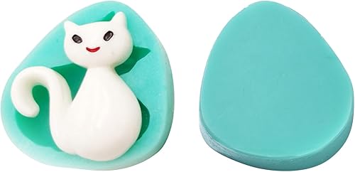 UR URLIFEHALL 5 moldes de silicona para gatos, moldes de caramelo de chocolate, moldes de silicona de grado alimenticio para chocolate, gelatina,