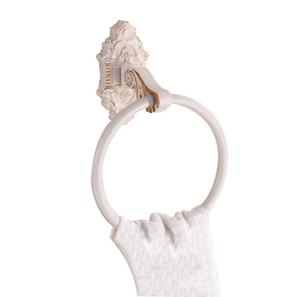 YJDQMJH Anelli Portasciugamani,Anillo De Toalla De Baño,Bagno Spazio in Alluminio Montaggio a Parete Anello Asciugamano da Bagno,Cabina Doccia il Giro con Intagliato Portasciugamano Impermeab