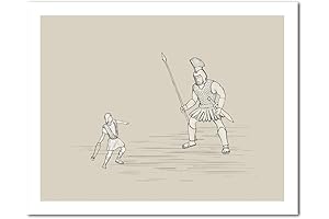 David and Goliath Christian Art Poster 11 x 14 inches Print from Artprints1stop