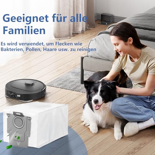 10 Stück Staubbeutel für Roborock QV 35A/Saros 10R/Q Revo/Qrevo S/Qrevo Pro/Qrevo Maste/Qrevo Slim/Qrevo Edge/Qrevo Curv/S8 MaxV Ultra, 3L große Kapazität, Kompatibel Ersatz Zubehör Staubsaugerbeutel