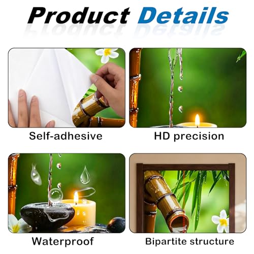 Image of Nuxovilar Bamboo Water Door Sticker 30.3x78.7 Inches PVC Decal