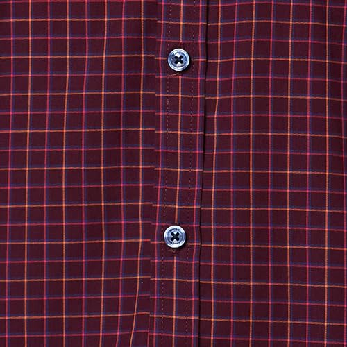 Image of Colorplus Men's Pure Cotton Checks Pattern Tailored Fit Spread Collar Full Sleeve Casual Shirt