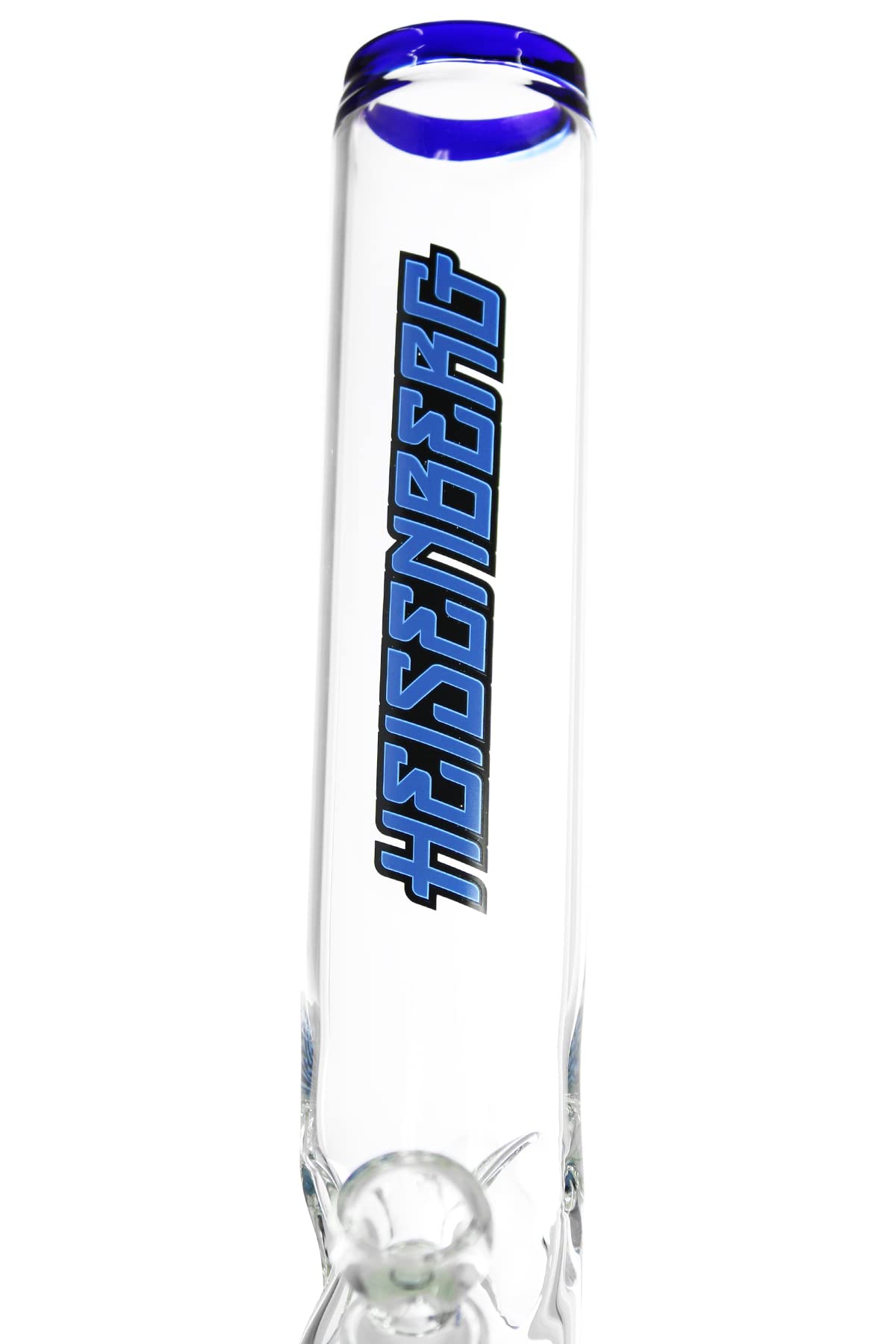 Heisenberg Slick Rick 3.0 Glasbong optional mit oder ohne Eiskerben, Höhe 38cm, mit Rundfuß Kickloch und Schlitzloch-Diffusor (mit Eiskerben)
