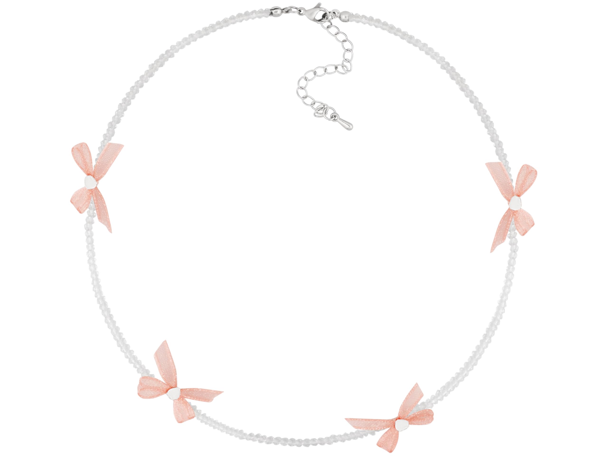 OJERRYBow Coquette Tennis Choker Necklace Jewelry for Women, Simple Bow Necklaces Aesthetic, Romantic Gifts for Women Trendy Stuff for Teen Girls In Their Her 20s