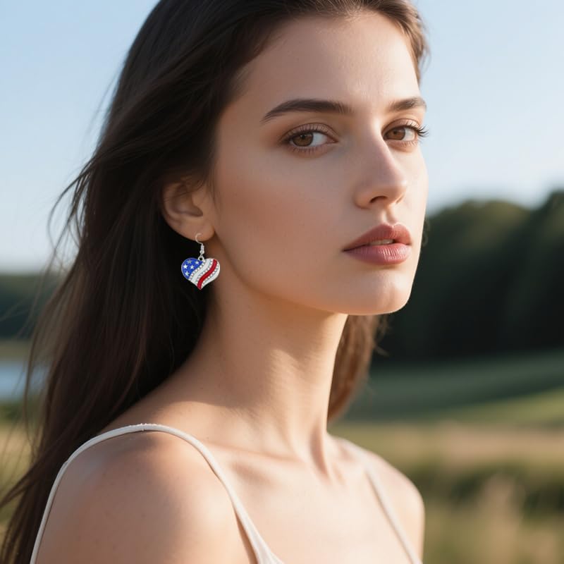 4th of July Earrings Patriotic Dangle Earrings Independence Day Jewelry Gifts for Women2