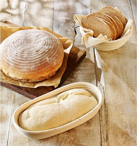 Birkmann, Laib & Seele, Gärkörbchen länglich 42 cm, Brotkorb für Teige und Brote, bis 2000 g, aus Peddigrohr, 208995 – Ansicht 2