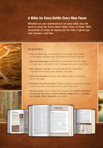 Image of Every Man's Bible NIV, Deluxe Heritage Edition, TuTone (LeatherLike, Brown /Tan)
