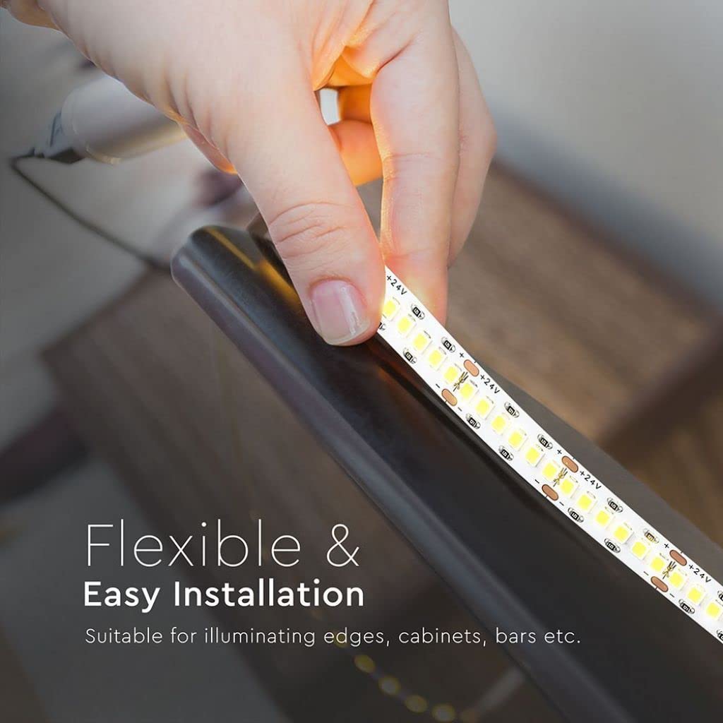 V-TAC Tira LED de interior IP65 impermeable 15 W - 10 metros de longitud - SMD 2835 Alta luminosidad - Luz 4000 K blanca natural - Tiras LED - Tira adhesiva y cubierta de silicona - 12 V