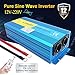 Cantonape 1500w/3000w Inversor de Corriente Onda Sinusoidal Pura ,Transformador de 12v a...