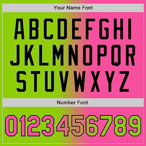 Custom Gradient Baseball Jersey Men Women Youth, Neon Green Pink Baseball Shirts, Personalized Printed Team Name Number Logo miniatura 4