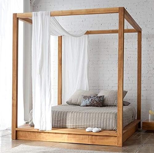 Image of Sheesham Solid Wood Poster Capital Bed for Home| Beautiful Bedroom (Brown, King)