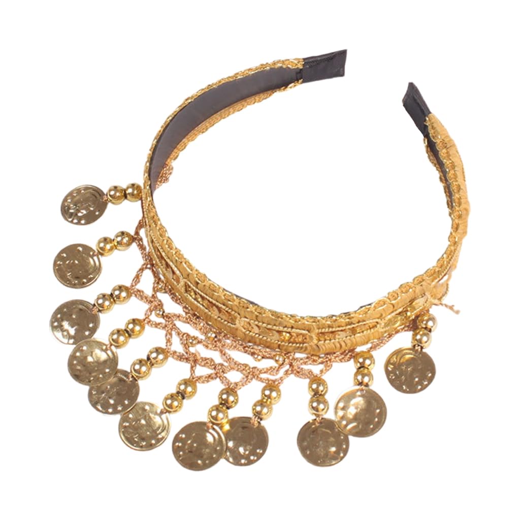 GMBYLBY Ethnic Gold Coin Hairpiece Costume Headband For Traditional Dance Enthusiasts And Cultural Event Gathering