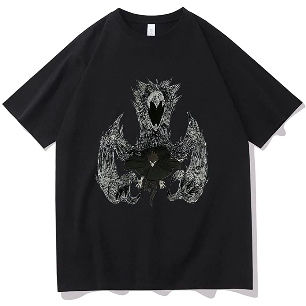 Yi Jan Men's Colour27 Japan Anime Hero Academia T-Shirt Fashion Manga Tokoyami Fumika Tshirt Summer Wo Oversized Sandy Beach Short Sleeve Black 3XL M