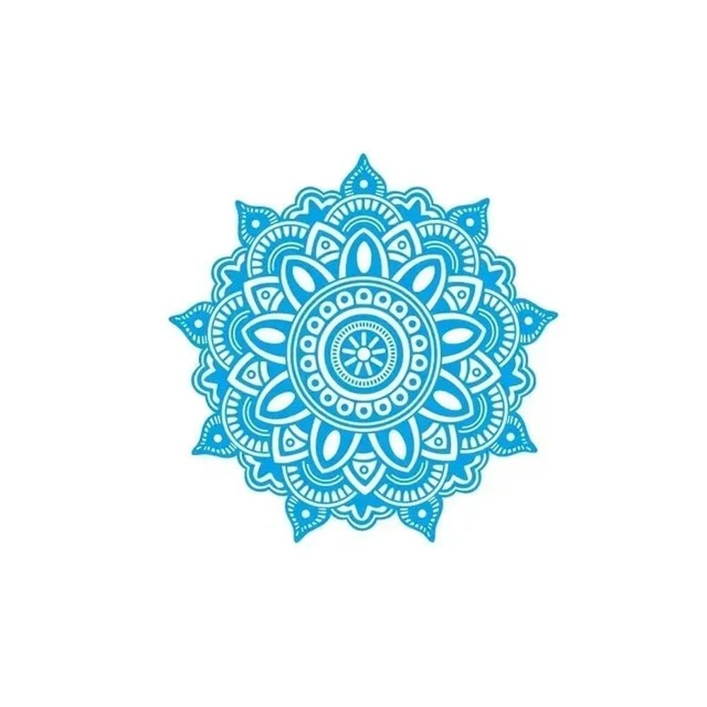 1PCS Car Sticker Mandala Graphic Hoodie Front Side Door Vinyl(Blue)