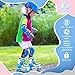 SULIFEEL Ice Snow 4 Size Adjustable Light up Roller Skates for Girls Boys for Kids Medium