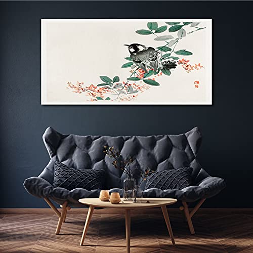 Image sur toile branches d'oiseau 140x70cm pour réchauffer un mur blanc - 2